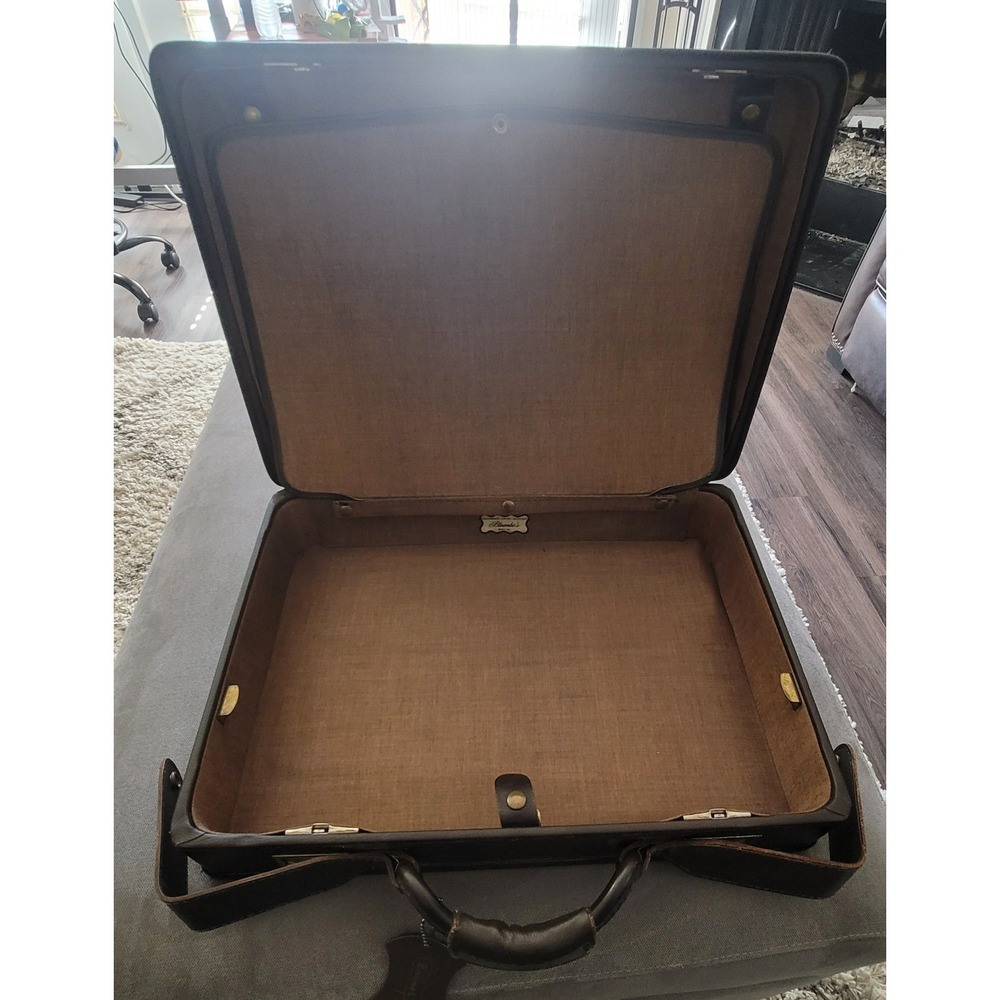 Vintage Hartmann Escort Vinyl‎ Attache Case Brown Briefcase 18 Inch - Picture 10 of 16